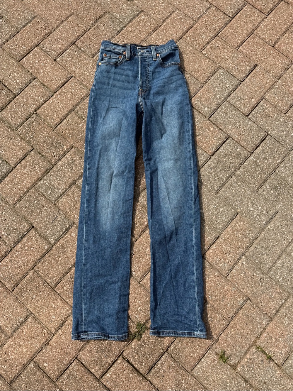 Levi's Ribcage High Waisted Straight Leg Jeans Size 25